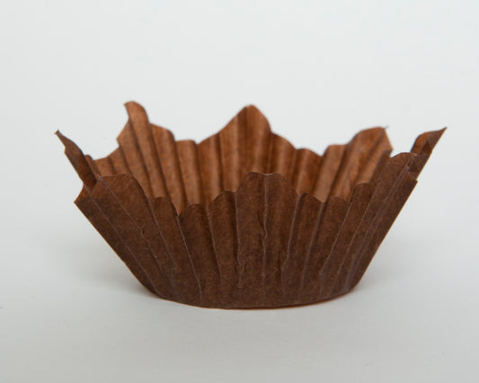 Crown Shaped Cake Cases (Brown) (x1000) (40x35x25mm) fairy cakes home baking